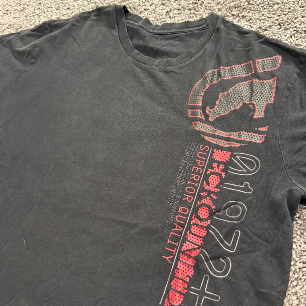 Vintage Ecko Unltd Graphic T-Shirt Mens Black Good Y2K Rhino Logo XL